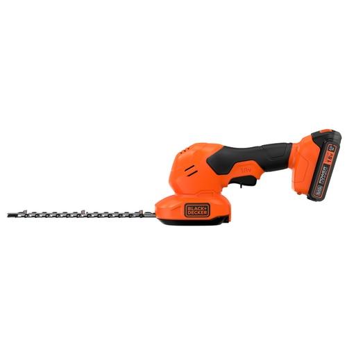 Set mit Rasenschere + Heckenschere mit 18-V-2-Ah-Lithium-Akku Black+Decker BCSS18D1-QW