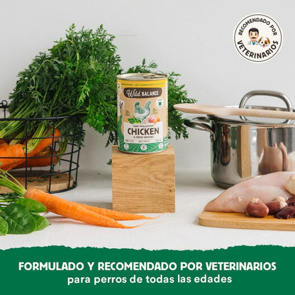 Confezione di pollo barf per cani 6 x 400 g Wild Balance