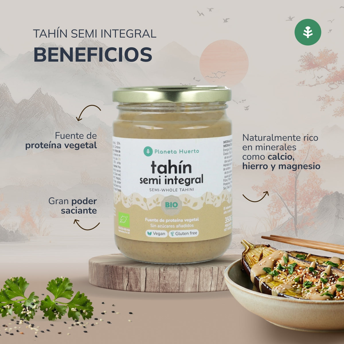 Tahini semi-integrale ECO Planeta Huerto 350g