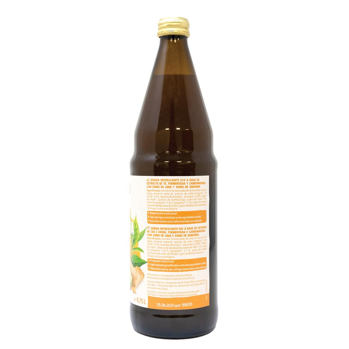 Voelkel Organic Lime and Ginger Kombucha 750 ml