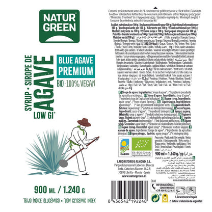 Sciroppo d'agave Premium Naturgreen 900 ml