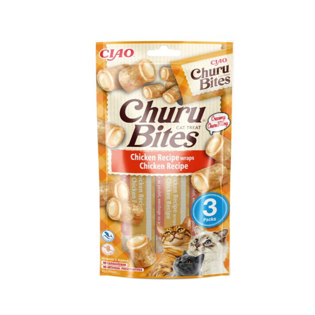 Churu Cat Bites z kurczakiem Przekąska dla kotów 3 x 10 g