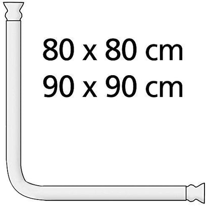 Set de barra para ducha de esquina Blanco