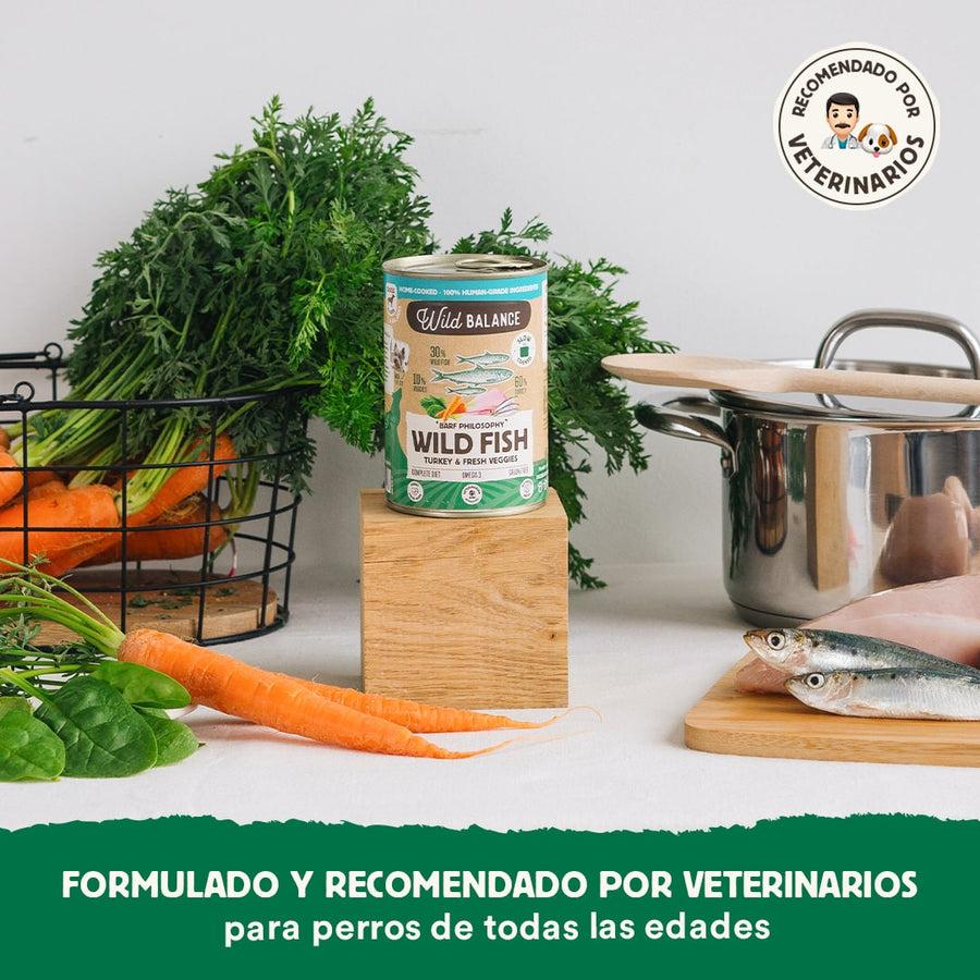 BARF-Dose mit Fisch und Truthahn für Hunde Wild Balance 400 g