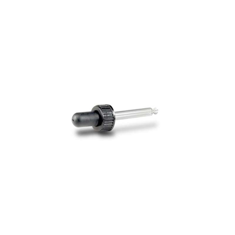 Pipette compte-gouttes noire pour flacon ambré, Camassia  10 ml