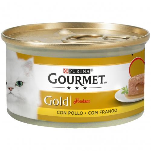 Confezione da 24 x GOURMET GOLD Fondant Pollo Cibo umido 85 g