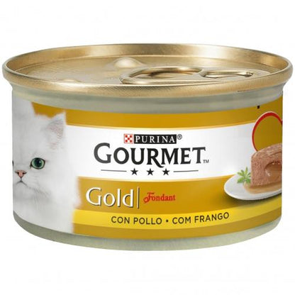 Confezione da 24 x GOURMET GOLD Fondant Pollo Cibo umido 85 g