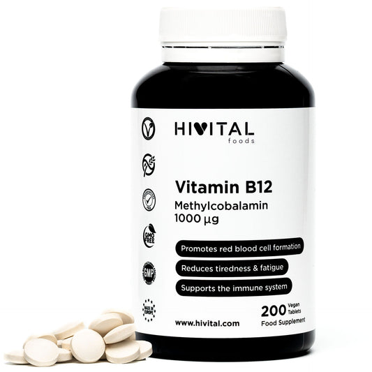 Vitamin B12 Methylcobalamin 1000 mcg  Hivital 200 vegane Tabletten