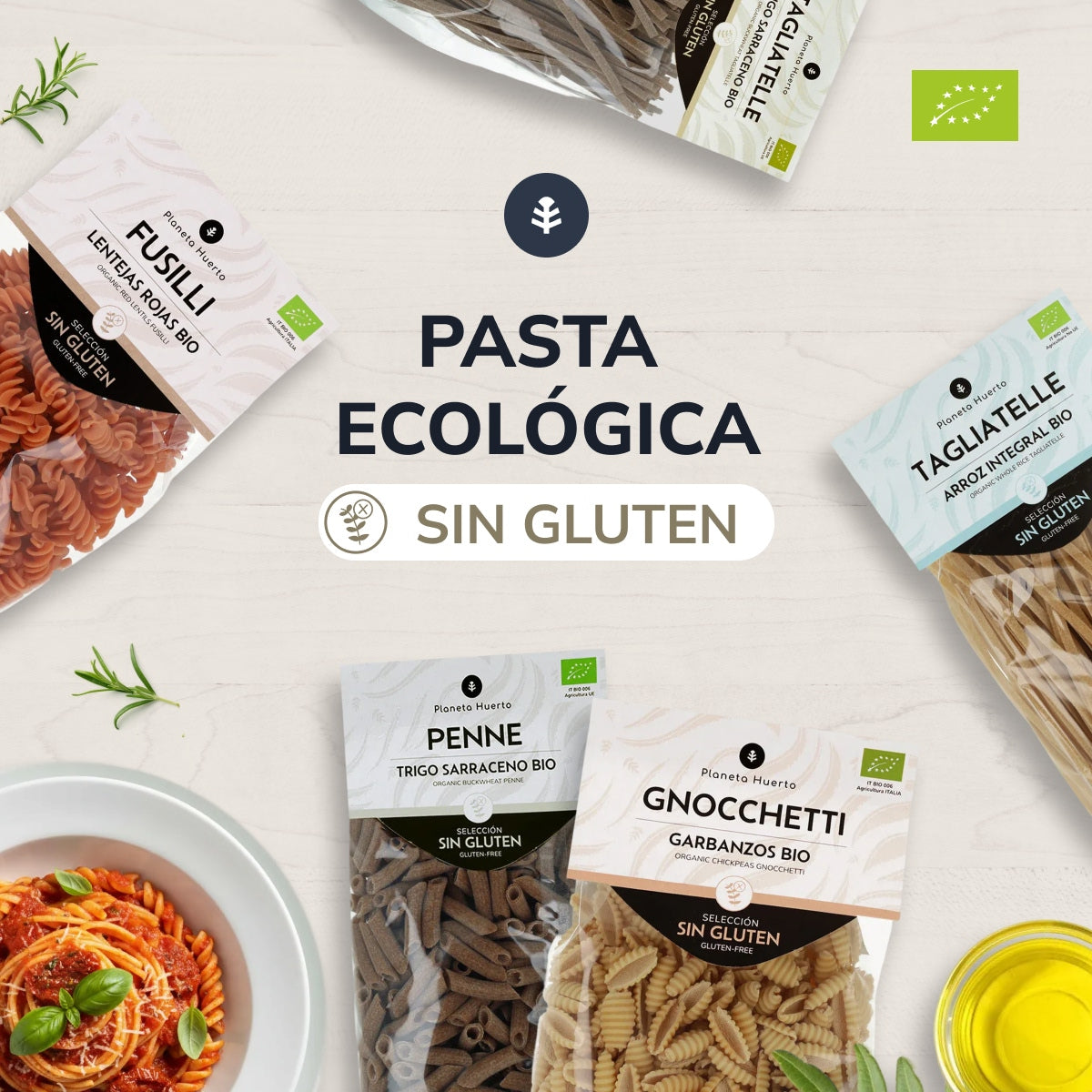 Spirales de riz complet BIO sans gluten Planeta Huerto 500 g