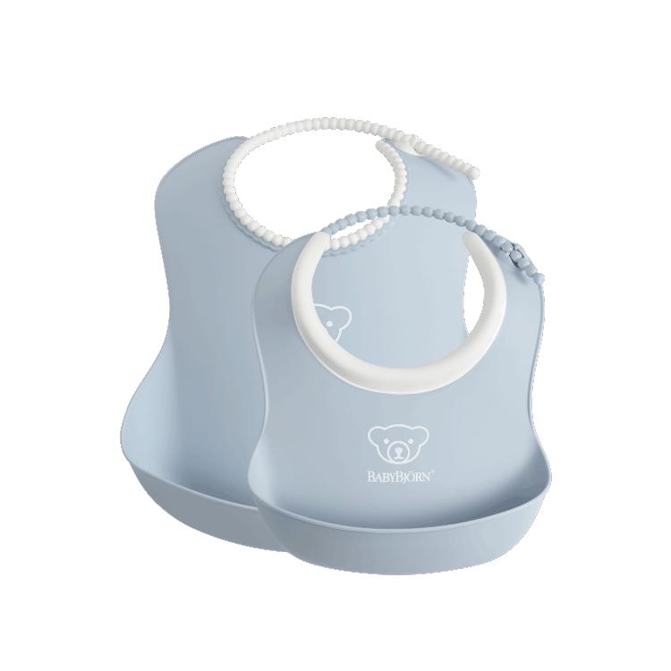Lot de bavoirs 2 tailles  Bleu pastel