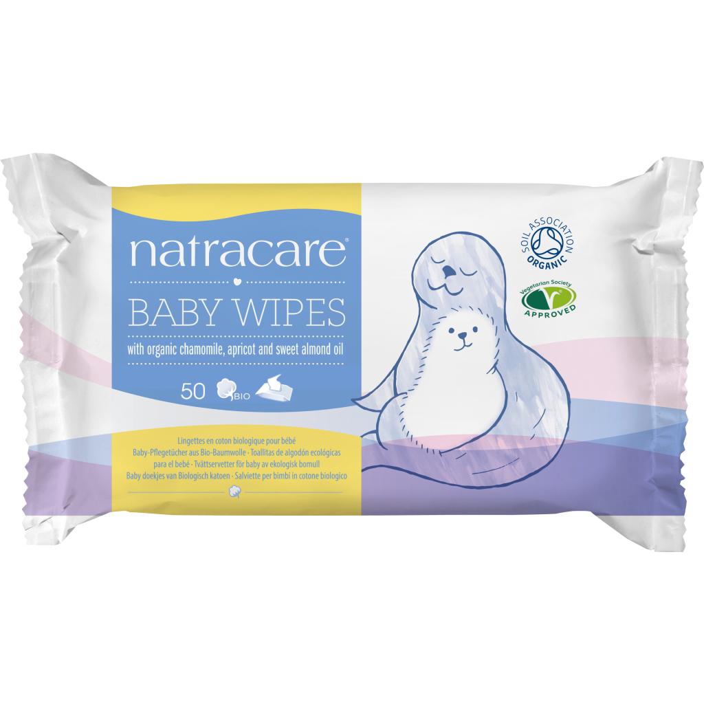 Natracare Baby Wipes, 50 wipes
