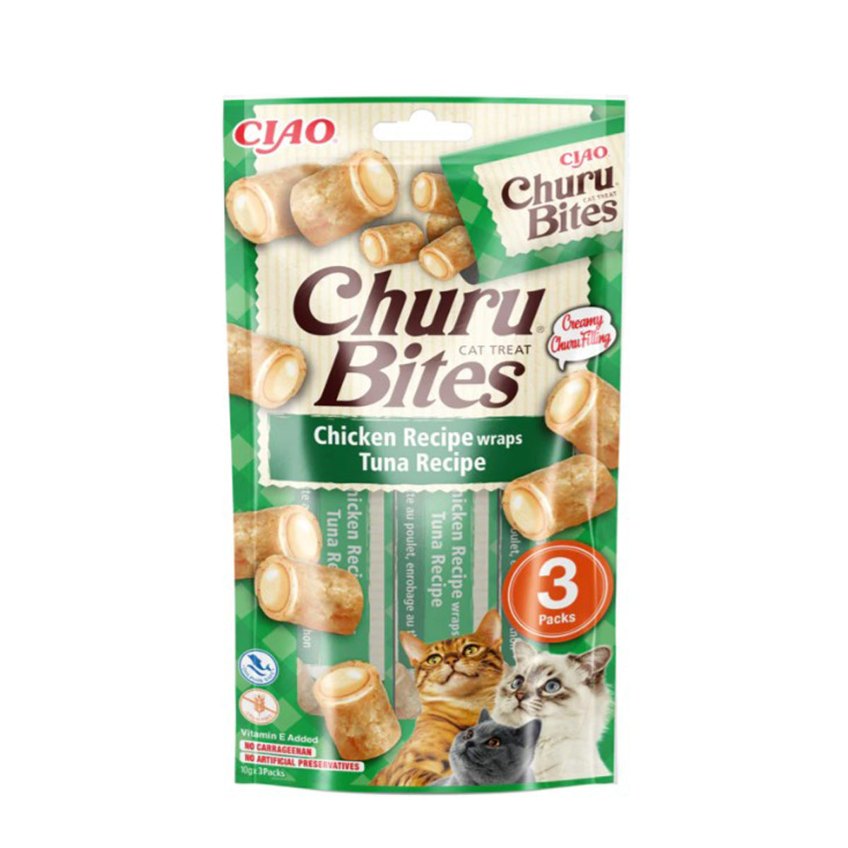 Churu Cat Bites recette au thon Snack pour chats 3 x 10 g