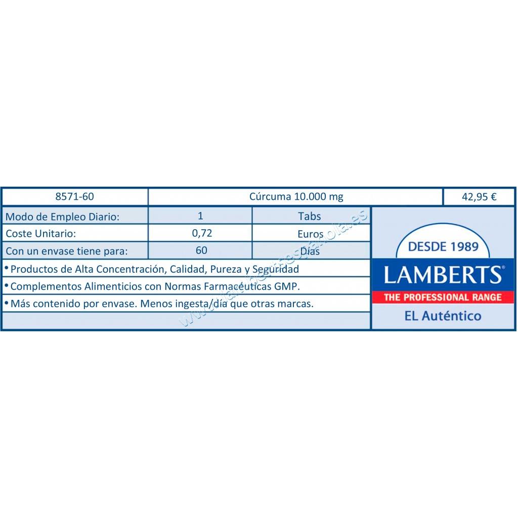 Kurkuma Lamberts 60 Tabletten 20.000 mg