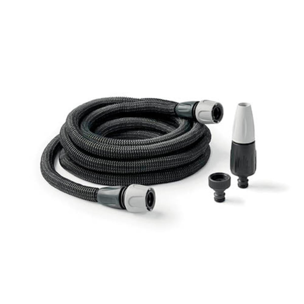 Selbstausziehender Schlauch aus Stoff Aquapop Easy grau GF 20 m