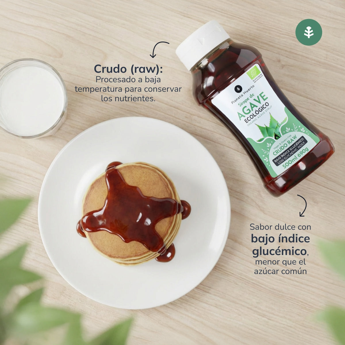 Sciroppo d'agave crudo ECO Planeta Huerto 500 ml
