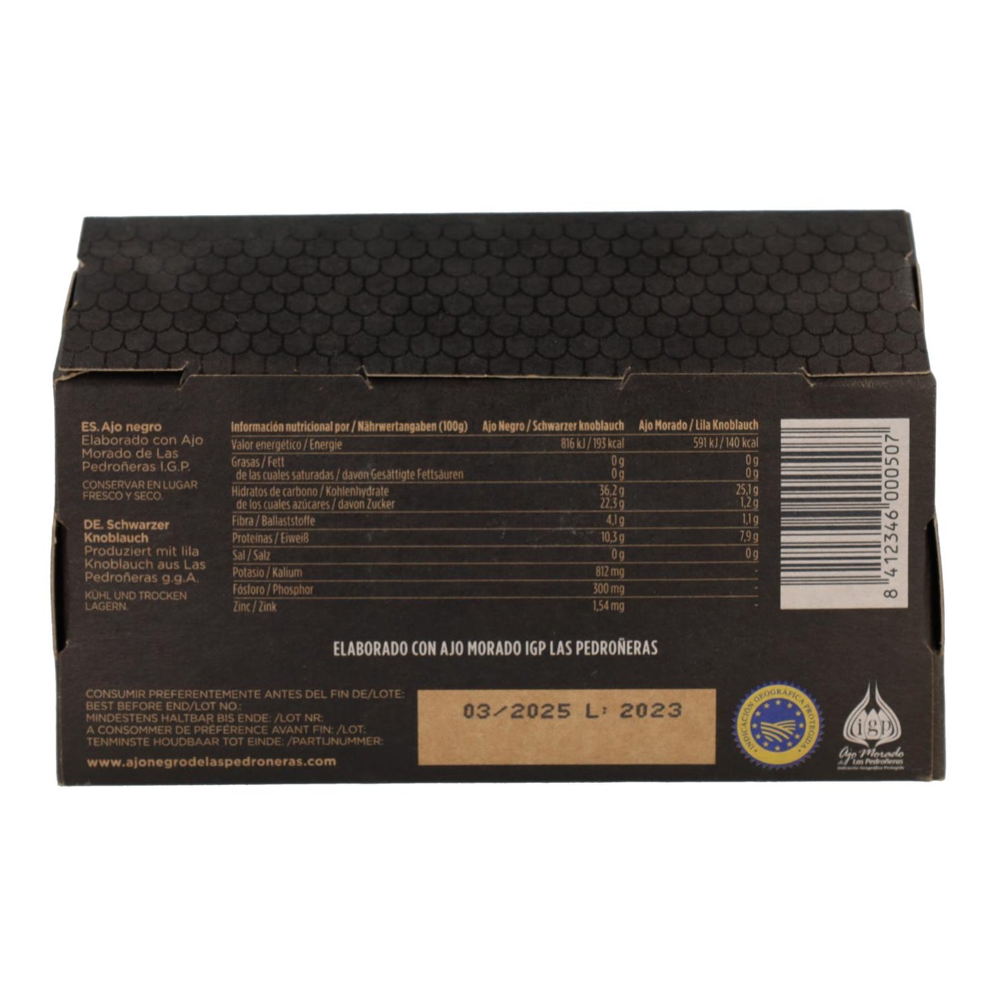 Ail noir IGP de Las Pedroñeras (2 têtes)