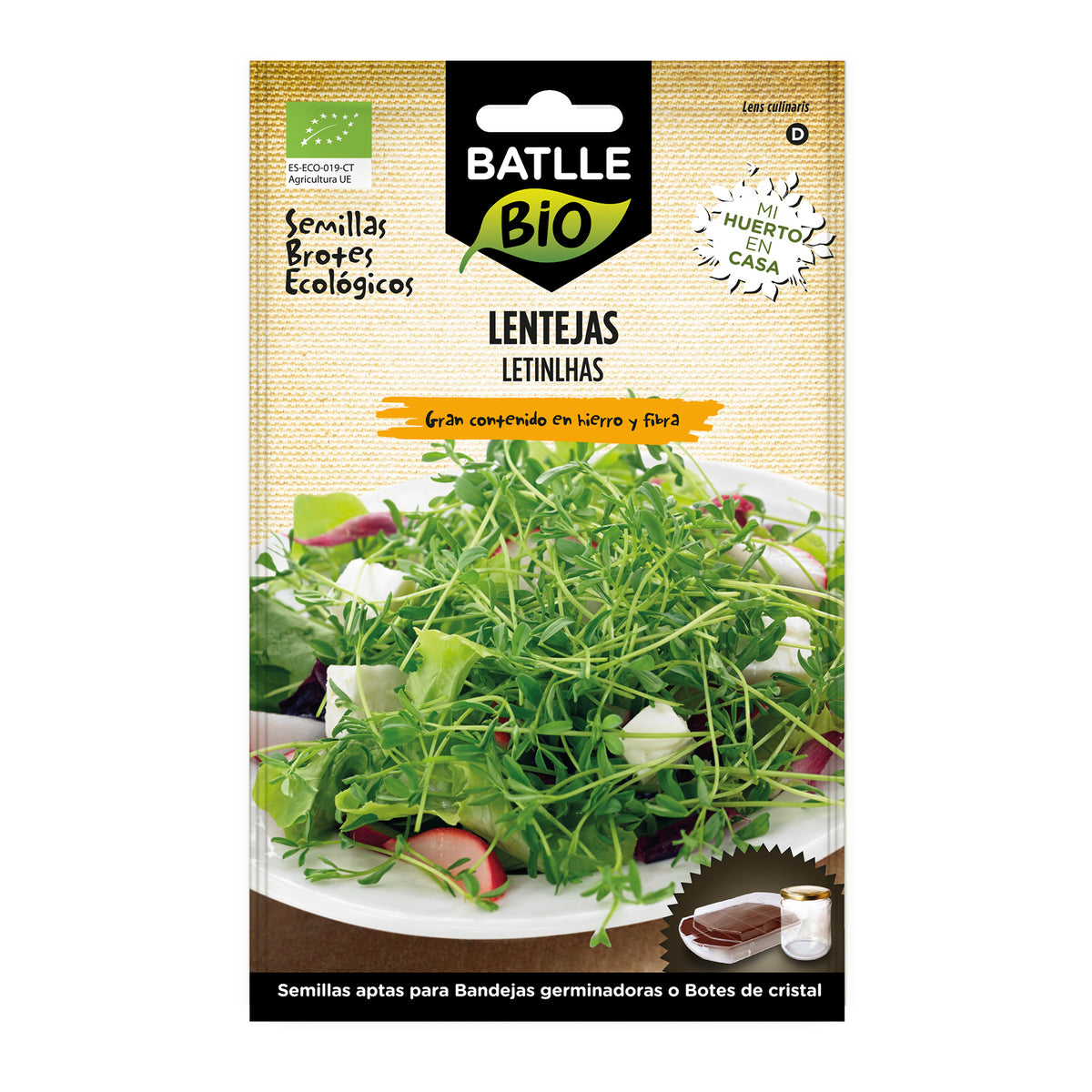 Semi di lenticchie biologici per germogli Batlle