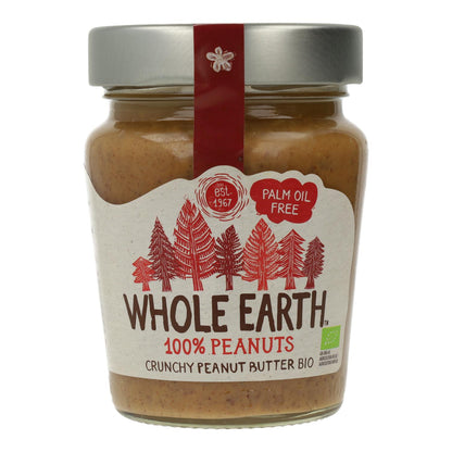 Crema di arachidi biologica croccante, 227 g. Whole Earth