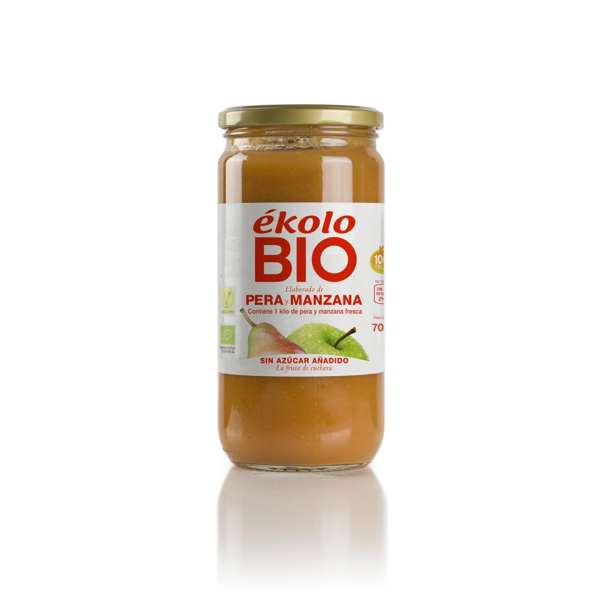 Hergestellt aus Bio-Birnen und -Äpfeln, ohne Zuckerzusatz. Ékolo 700 g