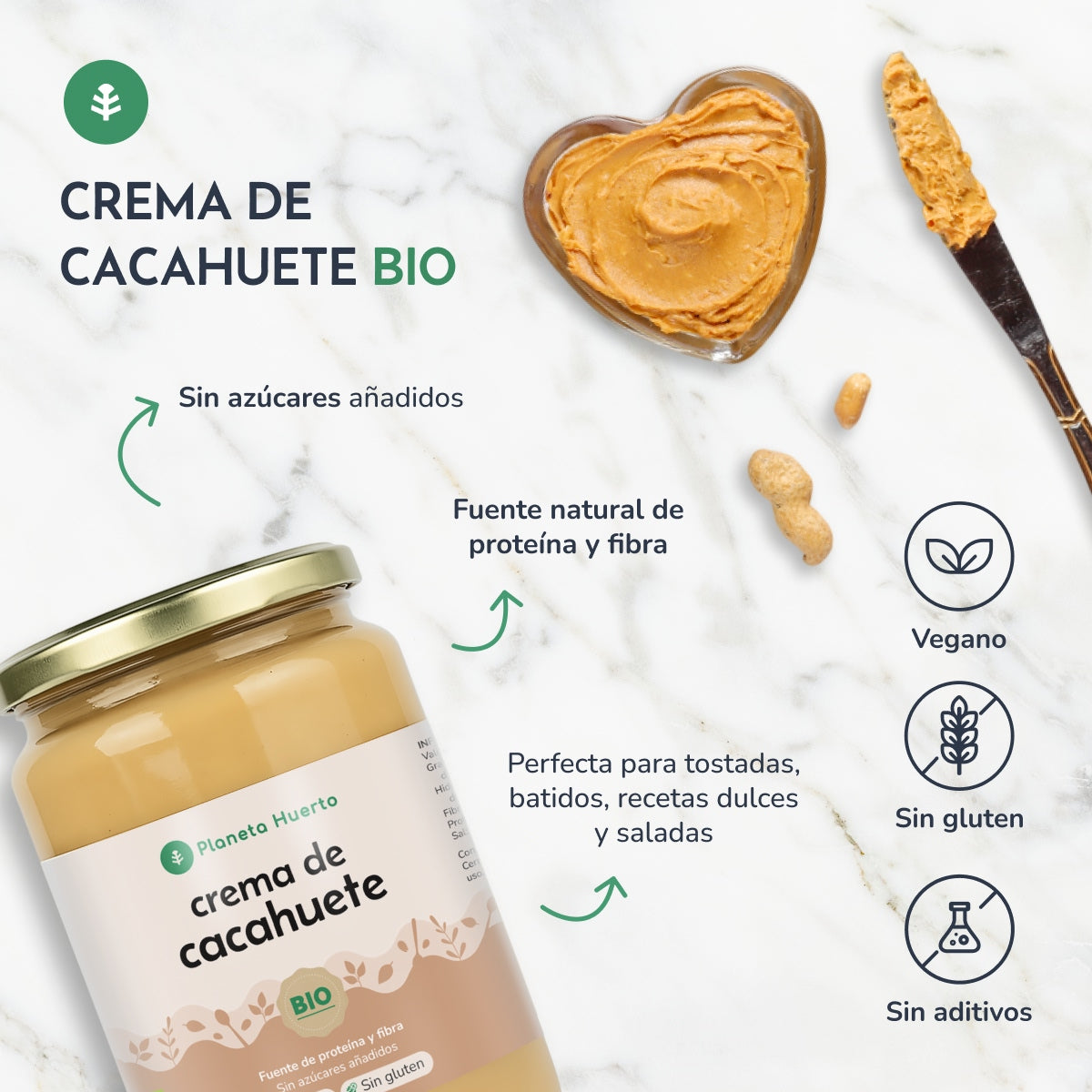 Erdnusscreme ECO Planeta Huerto 2 kg