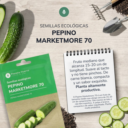 Organic Cucumber seeds marketmore Planeta Huerto