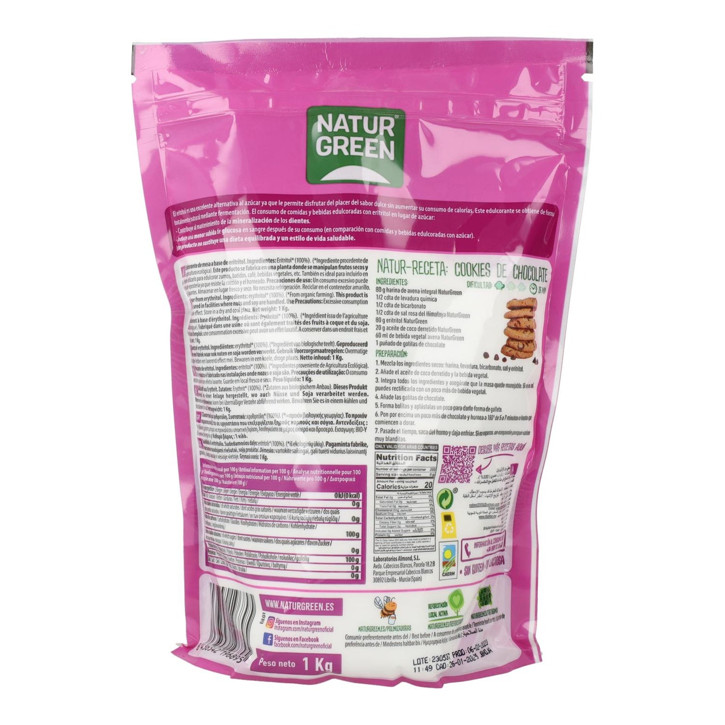 Erythritol Bio NaturGreen 1 kg