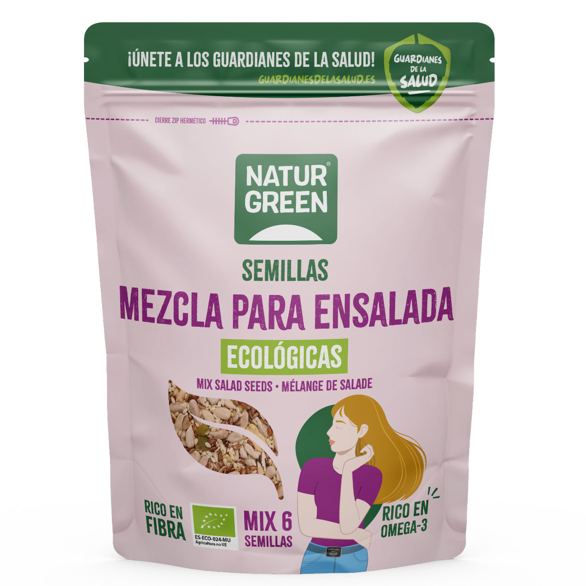 Mieszanka 6 nasion sałatki Goji i Chia Bio NaturGreen 225 g