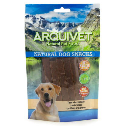 Snack naturel pour chiens  Lanières d'agneau Arquivet 100 g