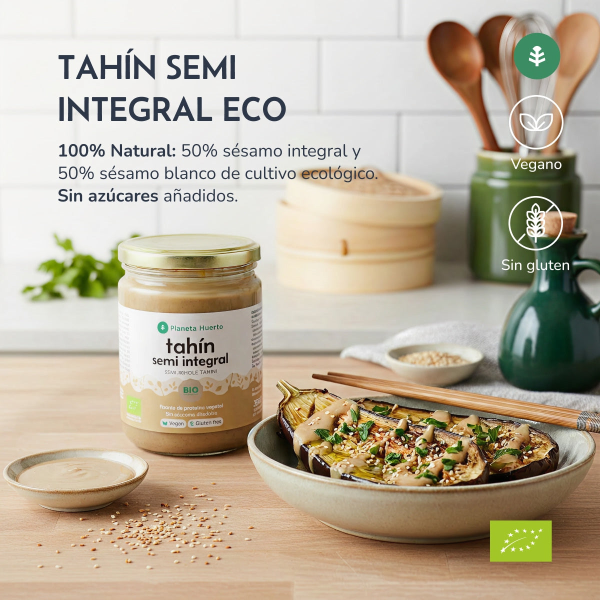 Tahini semi-integrale ECO Planeta Huerto 350g