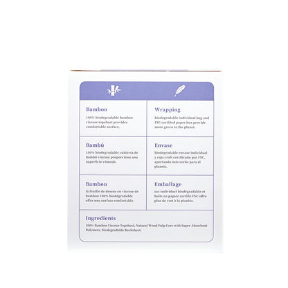 Biologisch abbaubare Bambusfaser-Kompresse Super Ecoboom 8 Stück