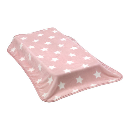 Blanket for mini cot, 80x110 cm. Cambrass in various colours Star Pink