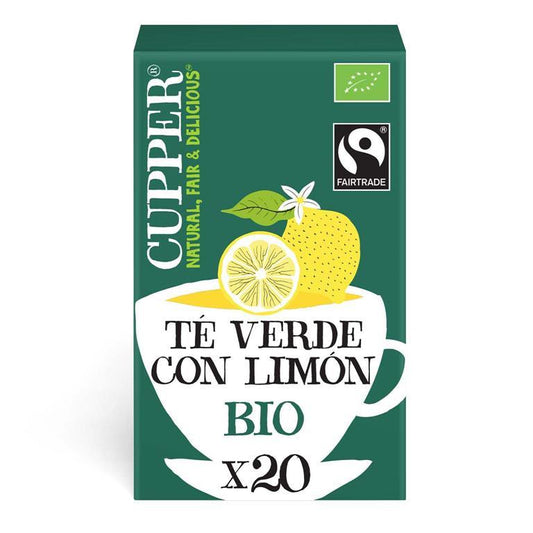 Cupper Organic Green Tea with Lemon 20 bags