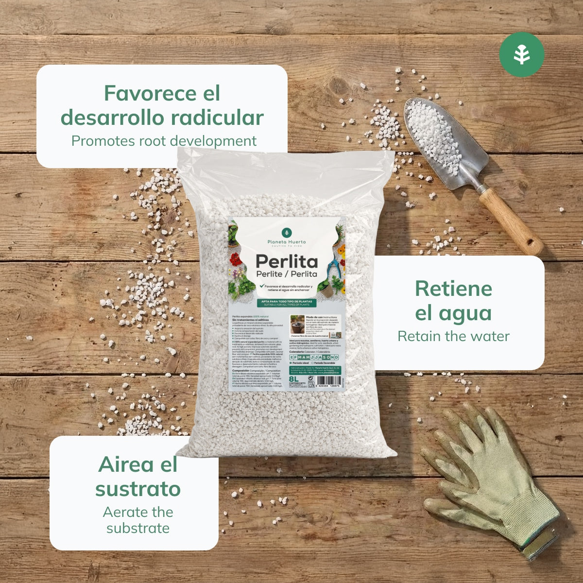Perlite Planeta Huerto 8 litri