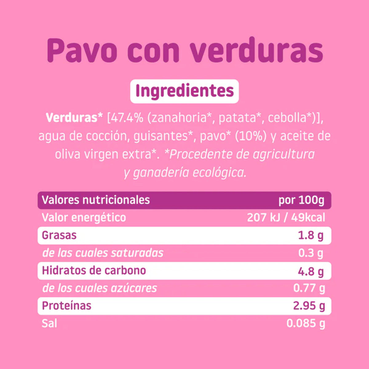 BIO-burk med kalkon och grönsaker +6 månader Smileat, 230 g