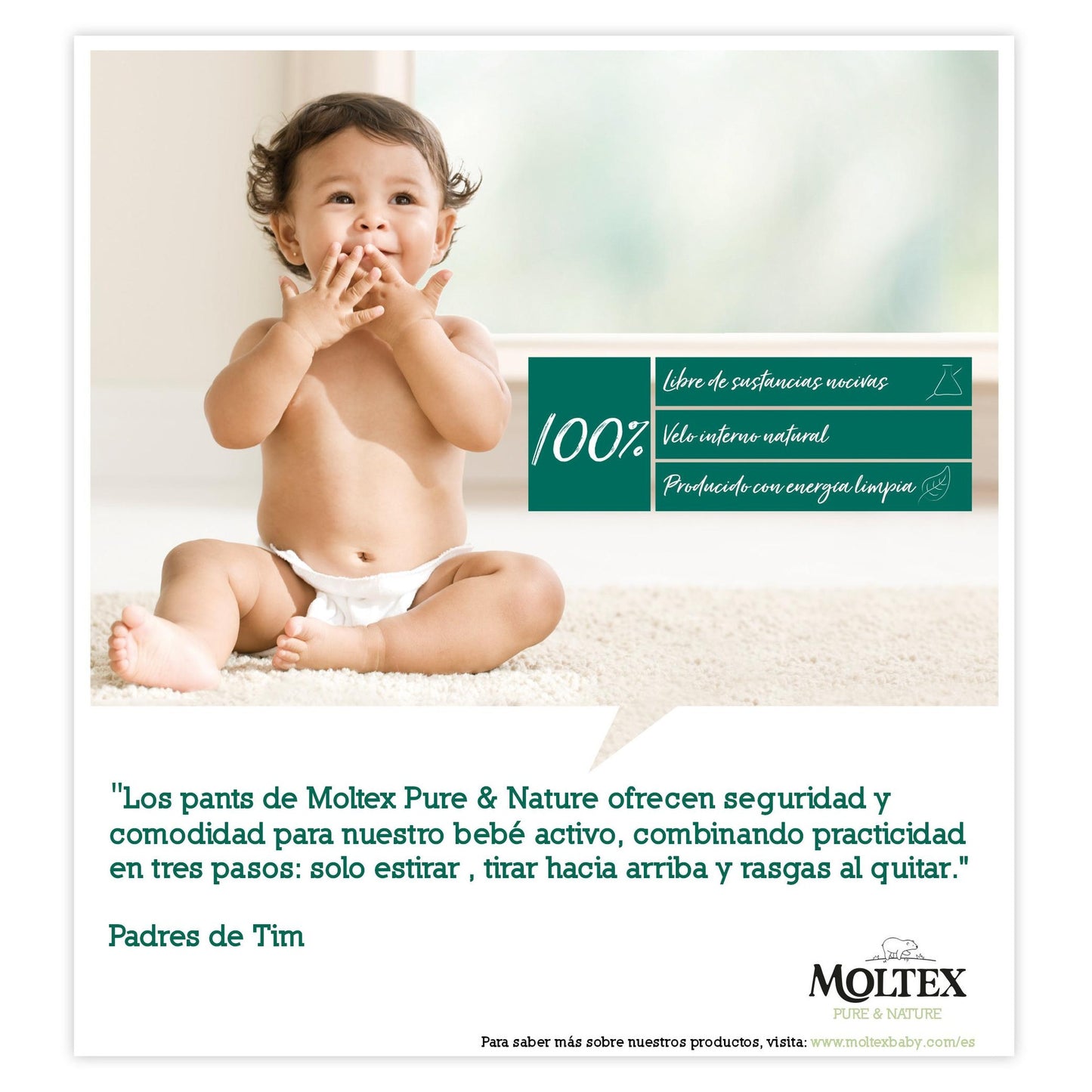 PROMO SPÉCIALE Couches Moltex Pure & Nature T6 (+14 kg), 36 unités