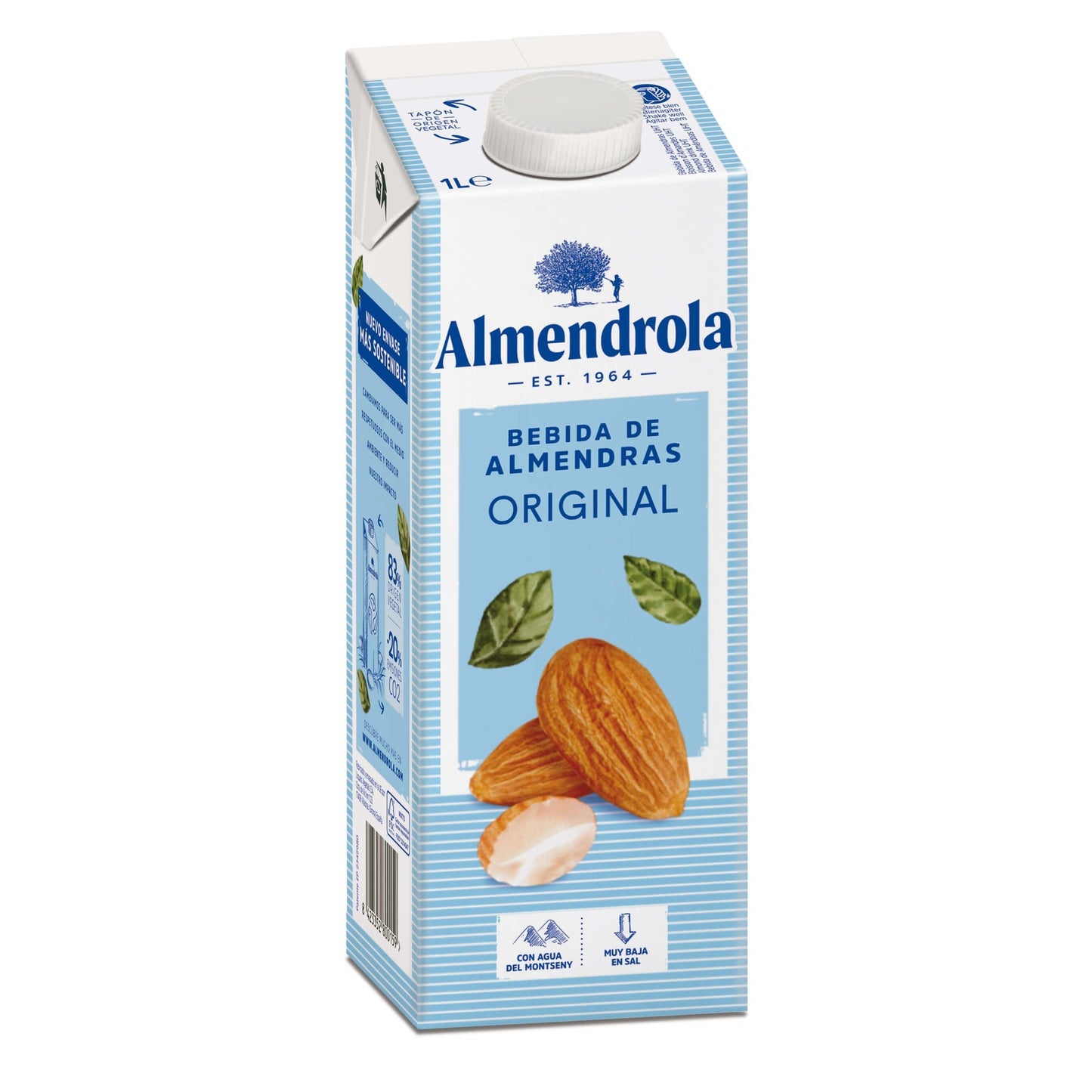 Packung mit 6 Einheiten Almendrola Original Mandelgetränk 1 l