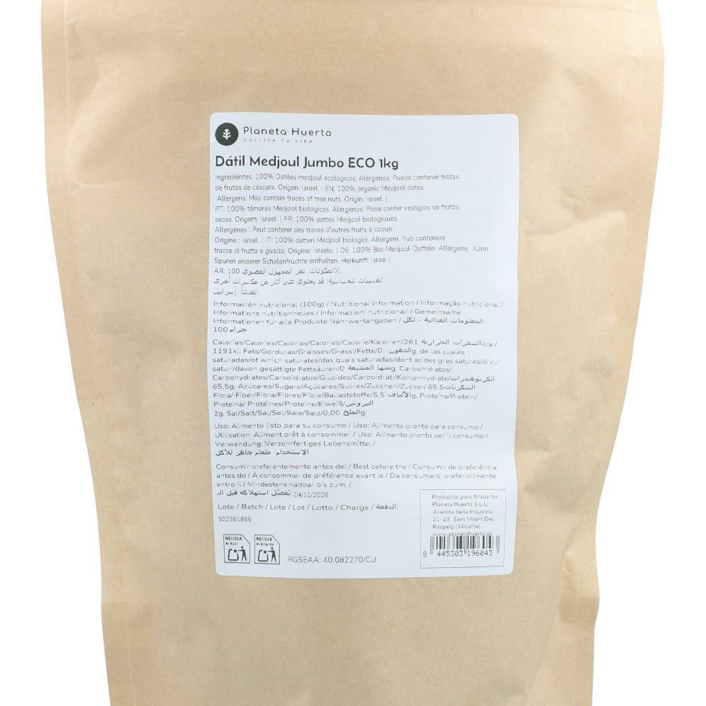 Datteri medjoul jumbo ECO Planeta Huerto 1 kg
