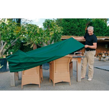 Copritavolo e coprisedie rettangolari in poliestere 325 x 205 x 90 cm