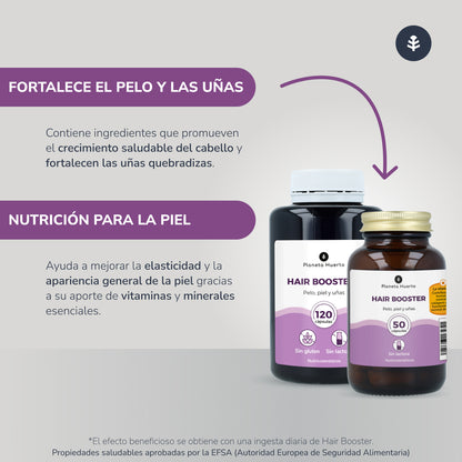 3xHair Booster Pack hair, skin and nails Planeta Huerto 120 capsules