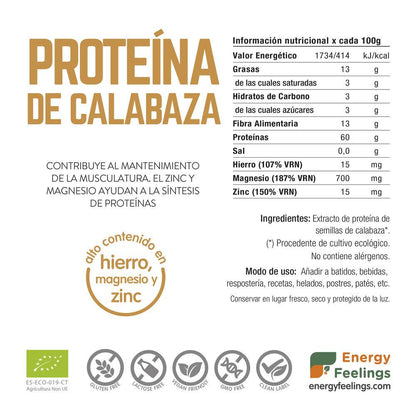 Pakket 2x Energy Feelings ECO pompoenproteïne 1 kg