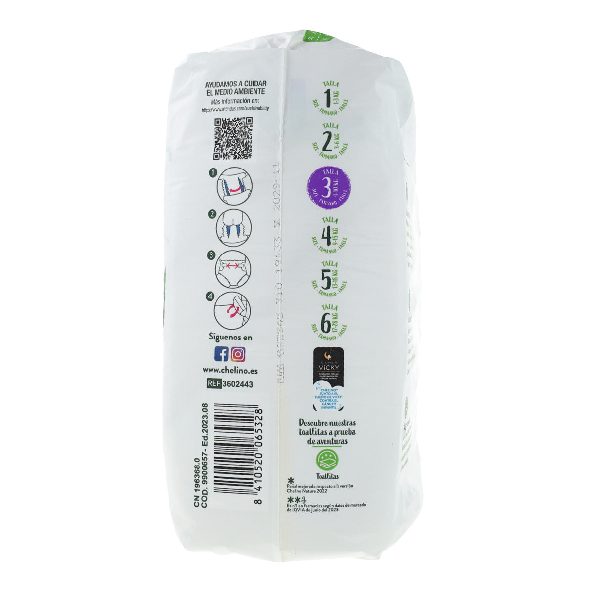 Chelino Nature Nappies T3 4-10 kg, 36 pcs