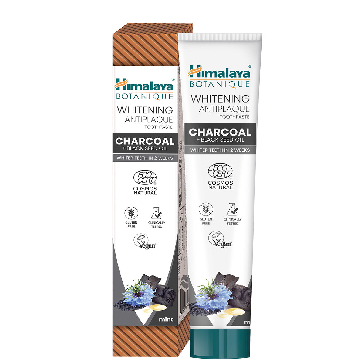 Tandpasta Botanique Whitening Charcoal & Black Seed Oil - 75 ml Ecocert