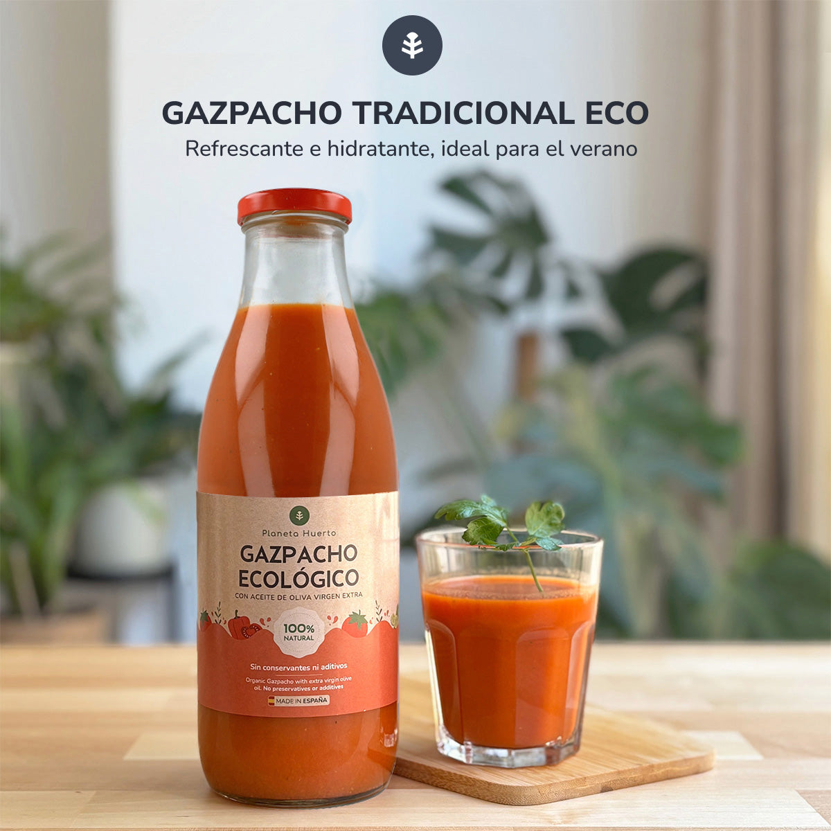 6er-Packung Bio-Gazpacho nach traditionellem Rezept mit nativem Olivenöl extra von Planeta Huerto (1L)