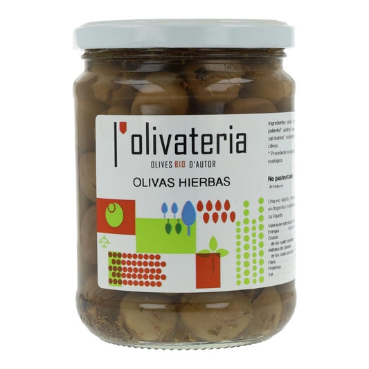 Natürliche Oliven mit Kräutern l'olivateria 225g 