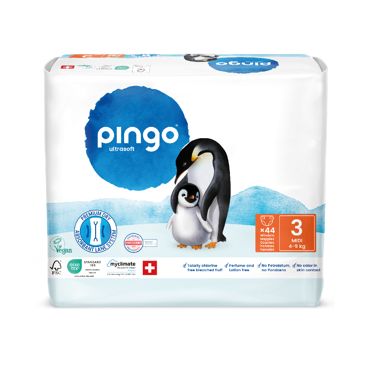 Windeln T3 (4-9 kg) Pingo 44 Stück