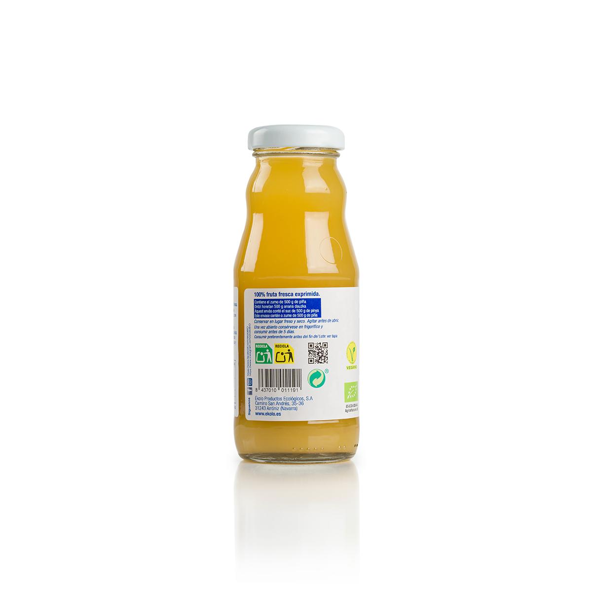 Jus d'ananas 100 % bio, fraîchement pressé, Ékolo, 750 ml