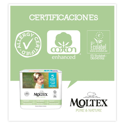 Couches Moltex Pure & Nature T5 (13-18 kg), 44 unités