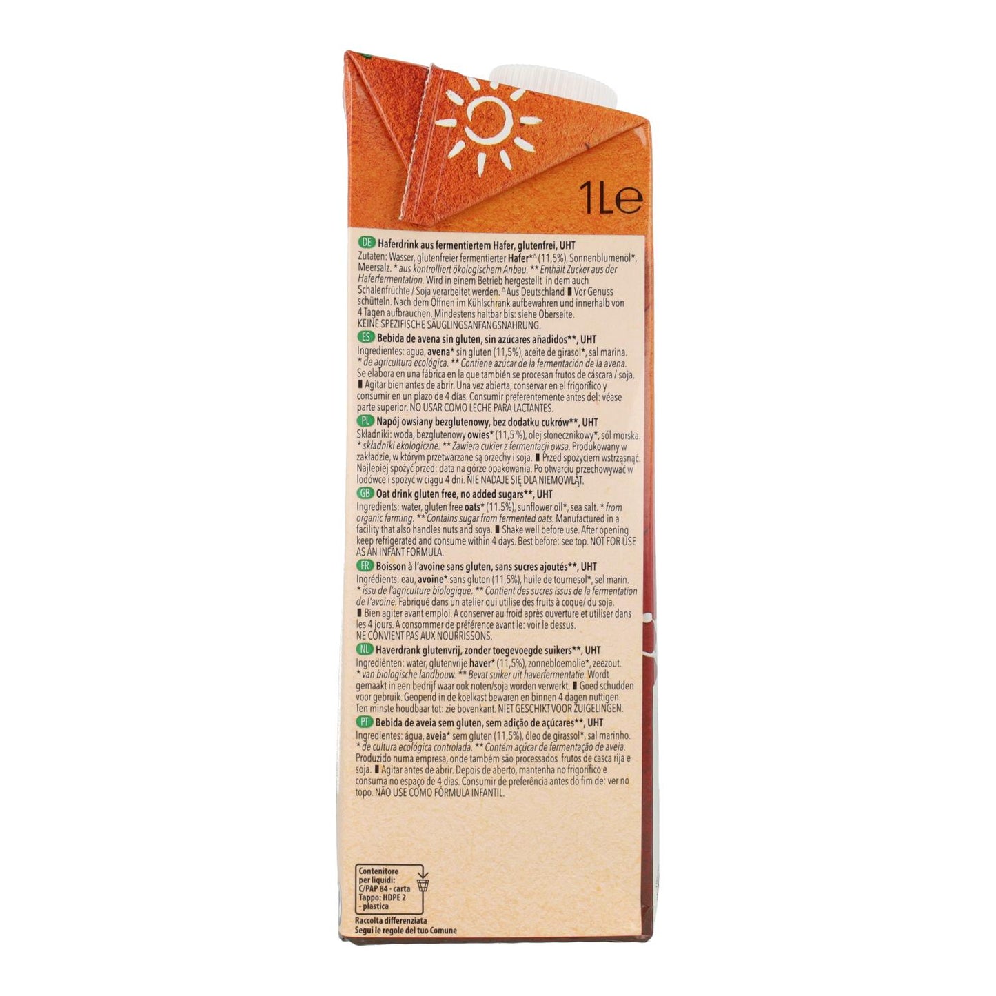 Glutenfri havredryck BIO Natumi 1 l