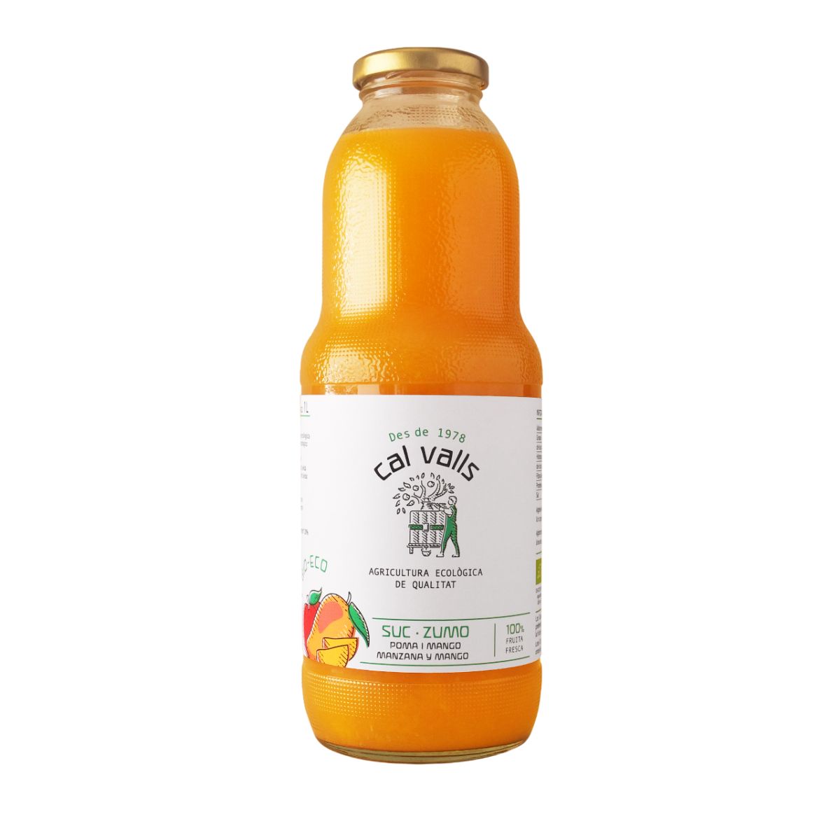 Mango- och äppelsaft Eco Cal Valls 1 l