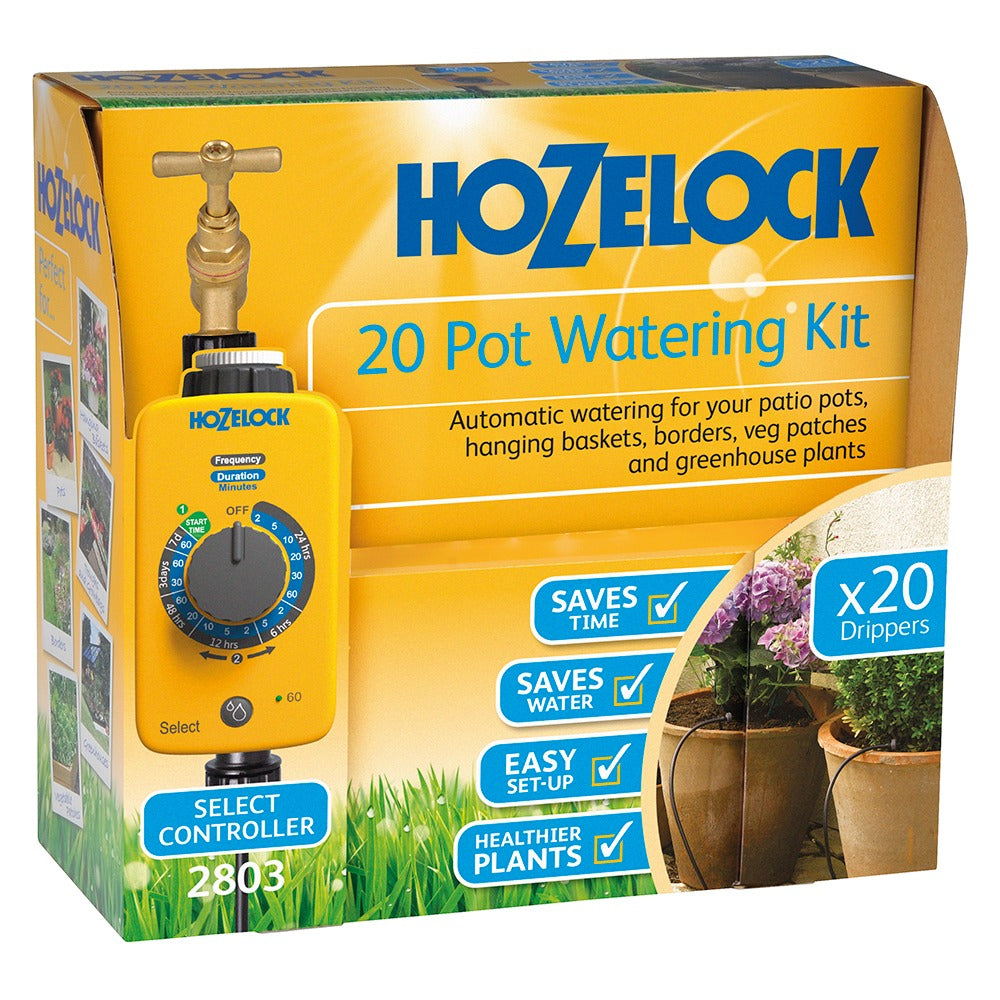 Kit d'arrosage goutte à goutte 20 pots Hozelock